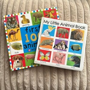 First 100 animals & my little animal book learning books for babies age 0+